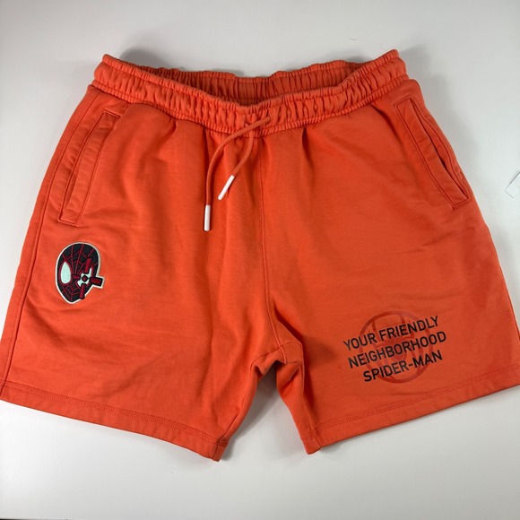 Team Liquid x Marvel Other - Marvel Spider-Man Graphic Sweat Shorts XL Orange Fleece‎ Drawstring